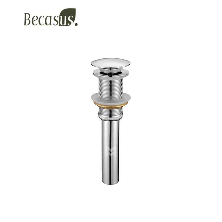 Bathroom Accessories Basin Tap Pop up Waste Drain Stopper With Overflow Stainless Steel
