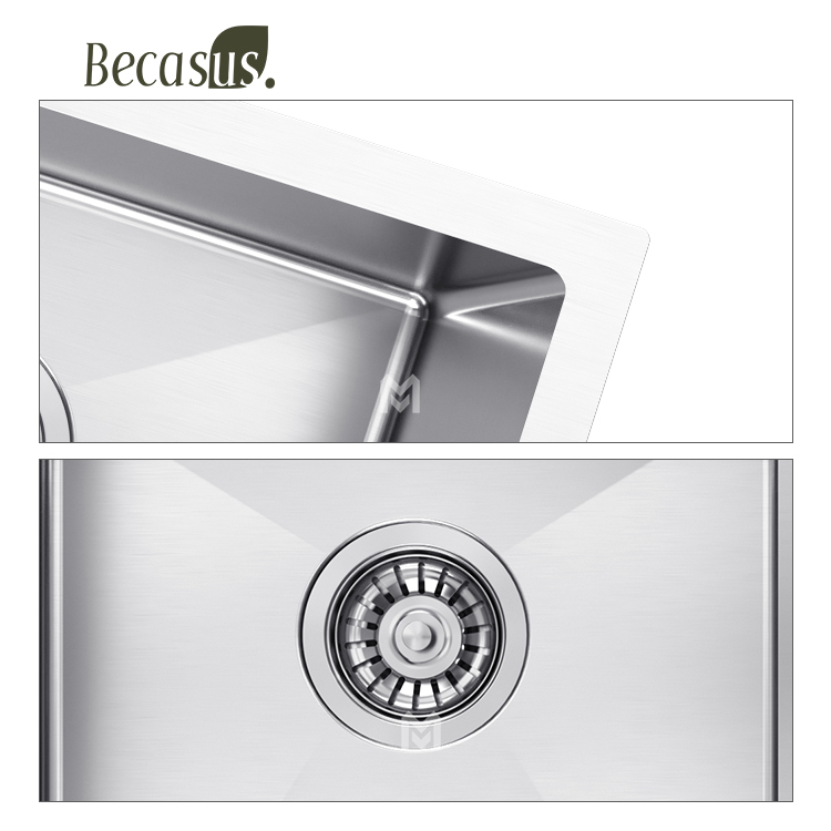 Double Bowl Kitchen Sink Stainless Steel Drop in Double Basin Undermonut 50/50 Sink with Accessories
