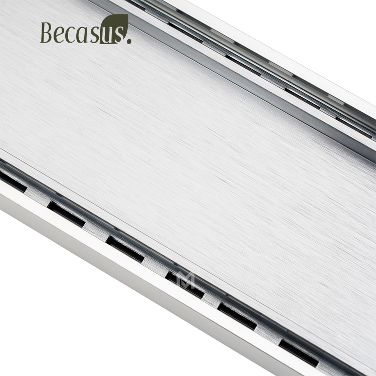 304 Stainless Steel Floor Drain Bathroom Odor Resistant Watermark Long Strip Large Displacement Floor Drainer