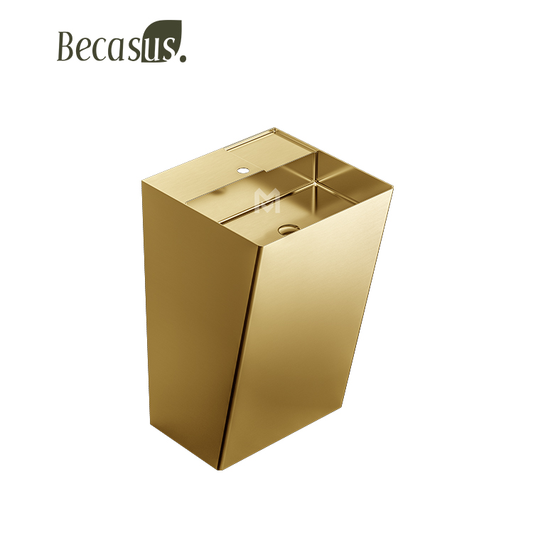 Durable Modern Rectangular Wall Hung Sink for Luxury Bathroom Upgrades SUS304/316