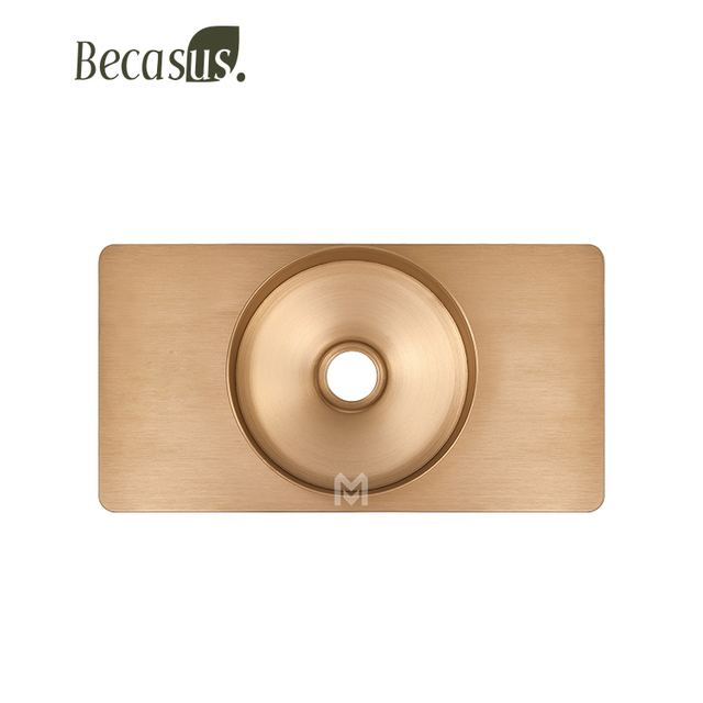 Wall Hung Wash Basin Stainless Steel 304 Surface Vanity Basin Vessel Bathroom Sink with Single Hole