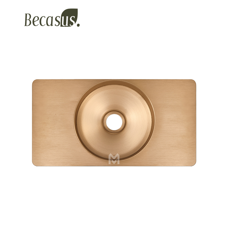 Wall Hung Wash Basin Stainless Steel 304 Surface Vanity Basin Vessel Bathroom Sink with Single Hole