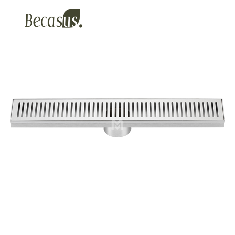 Insert Floor Drain Grate Cover Bathroom Hair Catcher Anti Odor Side Outlet Channel Linear Restaurant Shower Durability Floor Drain