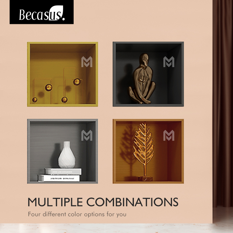 Bathroom Niche 12" X 12" Brushed Gold Stainless Steel Niche for Bathroom Wall