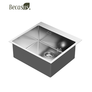 Stainless Steel Single Bowl Undermount Kitchen Sink Handmade Drop in Bar Sink 