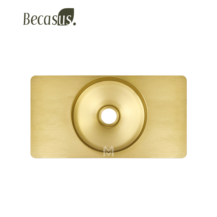 Wall Hung Wash Basin Stainless Steel 304 Surface Vanity Basin Vessel Bathroom Sink with Single Hole