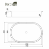 Modern Semi-Counter Stainless Steel Basin Sink with Pop Up Drain Drop-in Bathroom Oval Vessel Sinks for Bathrooms