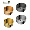 Stainless Steel Basin Sink with Pop Up Drain Undermount Drop-in Bathroom Round Vessel Sinks for Bathrooms