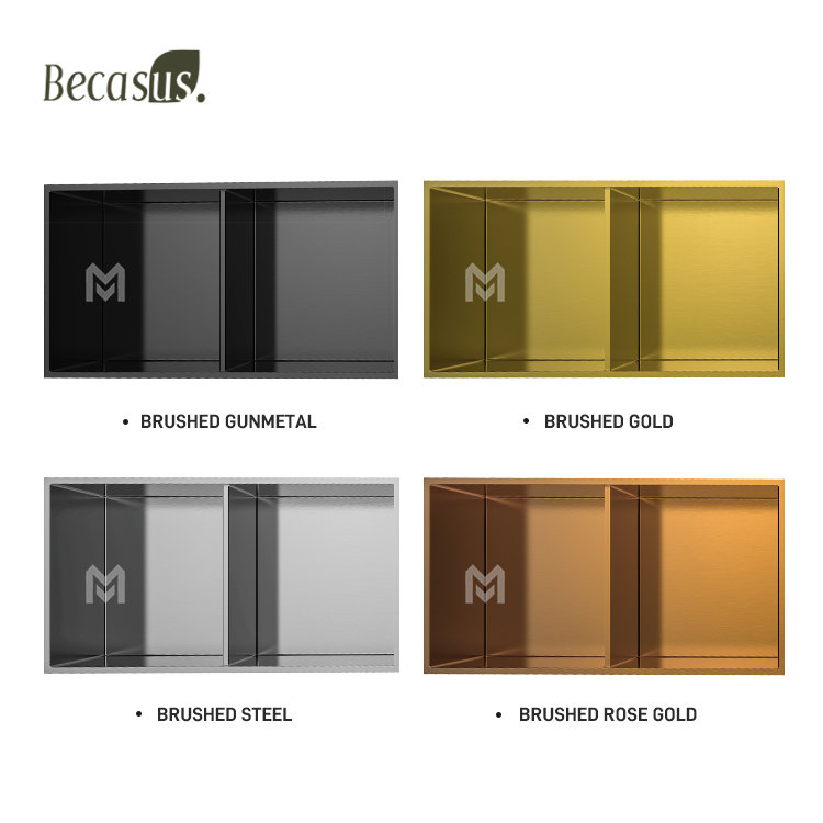 Stainless Steel Elegant Bathroom Shower Niche No Tile Needed Recessed Shower Shelf 