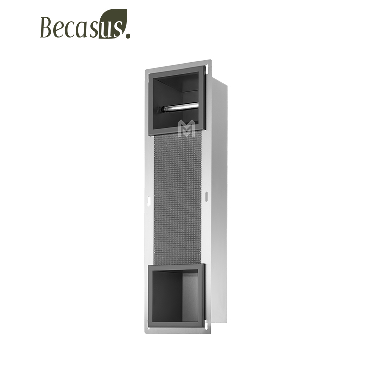 Luxury Shower Niche: Customized 3 Layers Design Stainless Steel with Integrated Holder