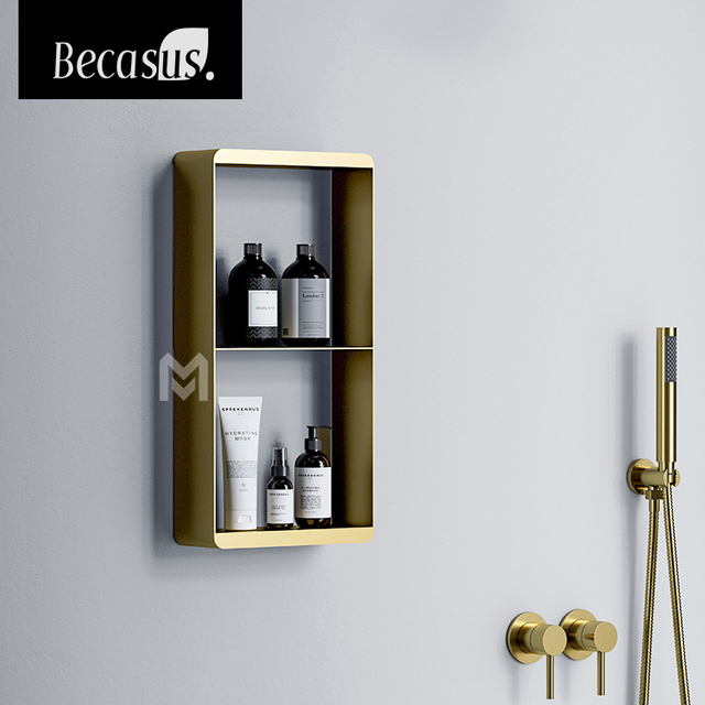 Becasus Stainless Steel Shower Niche Hanging Storage Shelf Niche for Bathroom Storage