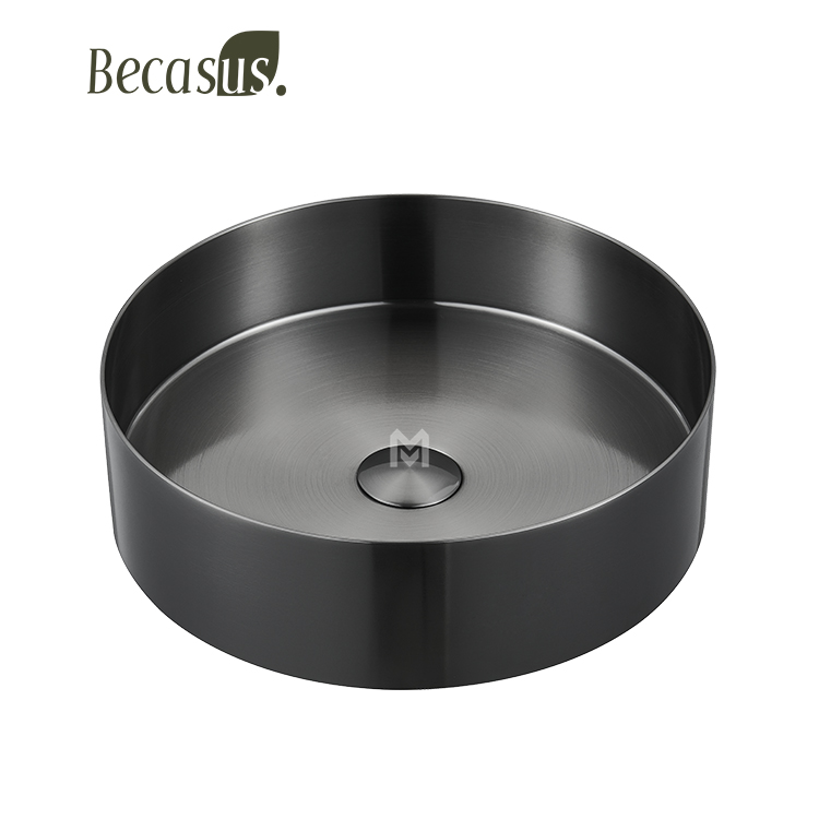 Luxury round PVD basin