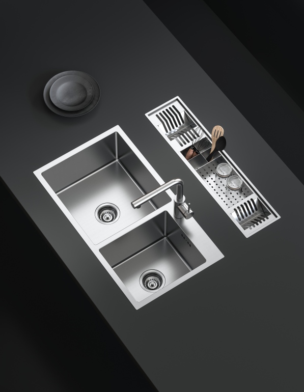 sus 304 stainless steel rectangular sink workstation commercial pull down kitchen supplier Becasus.jpg