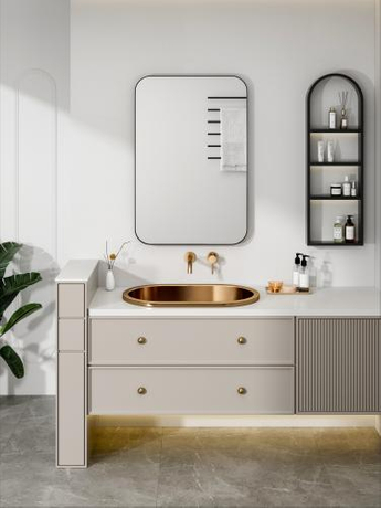 modern luxury hotel design undermount oval bathroom sink whole home stainless steel continuity Becasus.jpg
